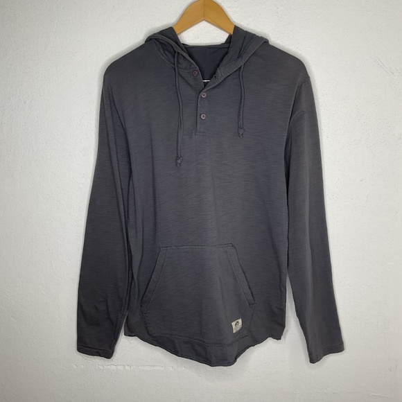 VANS Gray Hoodie Pullover Lightweight Long Sleeve Drawstring Pouch Pocket Sz S - Picture 1 of 7